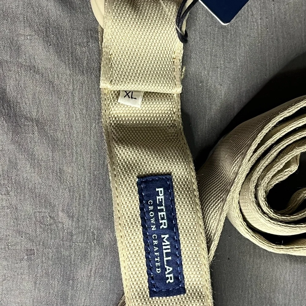 NWT PETER MILLAR CROWN CRAFTED PERFORMANCE O-RING BELT KHAKI Size XL